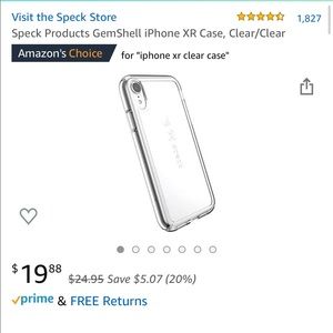 GemShell iPhone XR Case, Clear/Clear new